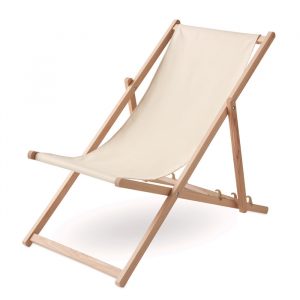 Chaise longue en bois chilienne personnalisable avec un logo