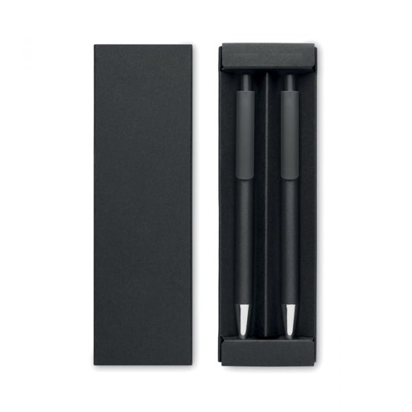 Set de 2 stylos personnalisés en aluminium recyclé