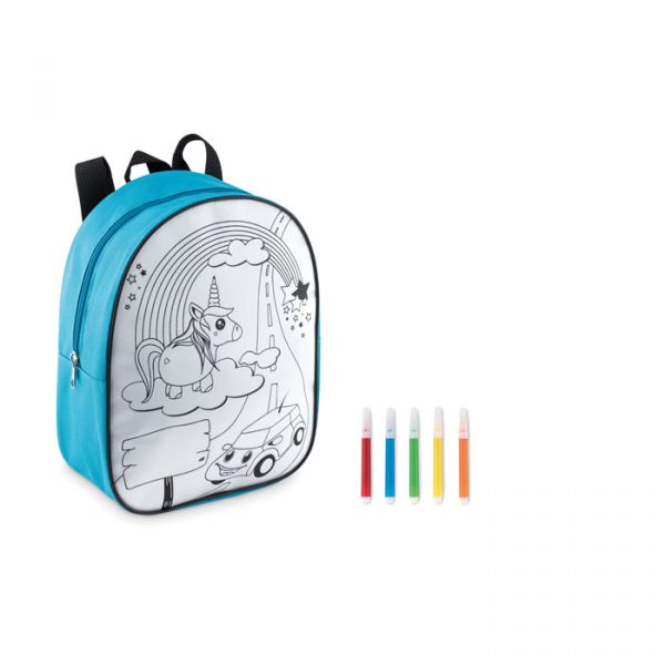 Sac à dos personnalisé en à colorier pour enfant