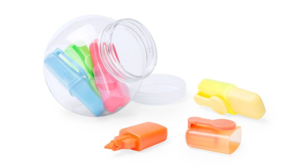 Ensemble de surligneurs personnalisés dans leur flacon