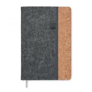 Carnet A5 avec couverture en feutre publicitaire