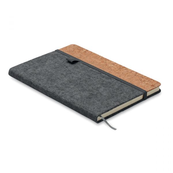 Carnet A5 avec couverture en feutre publicitaire