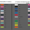 Liste des couleurs disponibles pour les chaussettes personnalisées Made in UE
