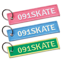 Porte clés en tissu avec logo en broderie - Goodies entreprise