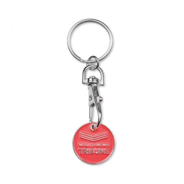 Porte clés jeton caddie personnalisé