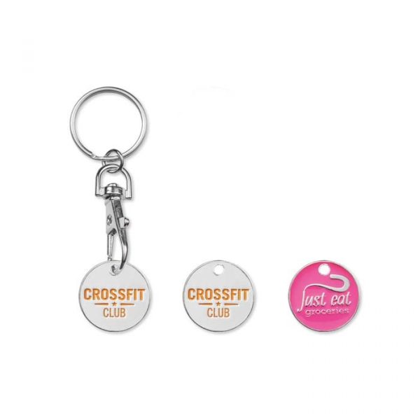 Porte clés jeton caddie personnalisé