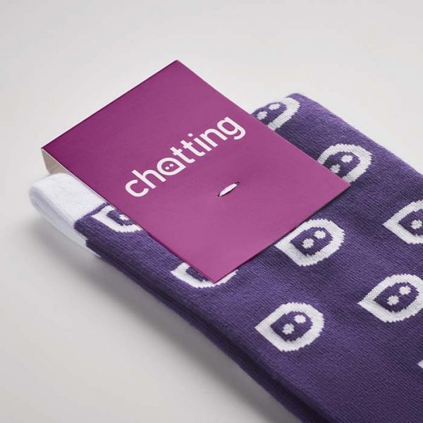 Chaussette personnalisée écologique fabriquée en Europe