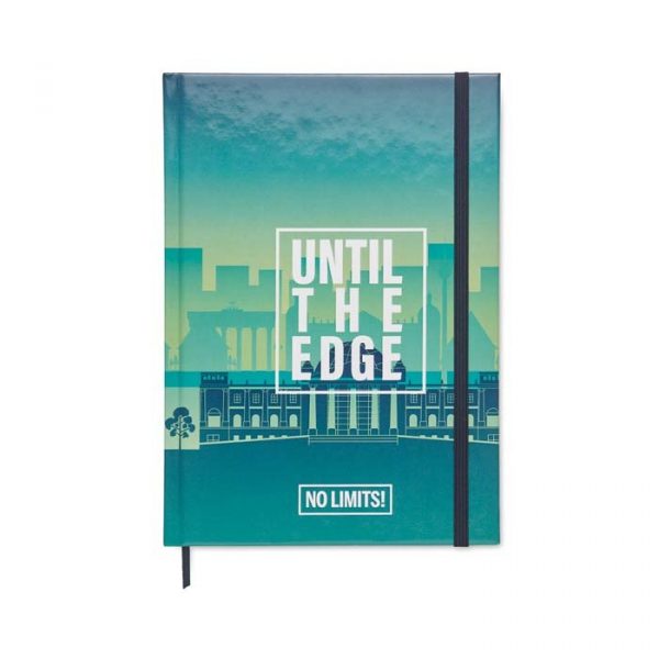 Carnet A5 écologique couverture rigide Made in Europe. Entièrement personnalisable