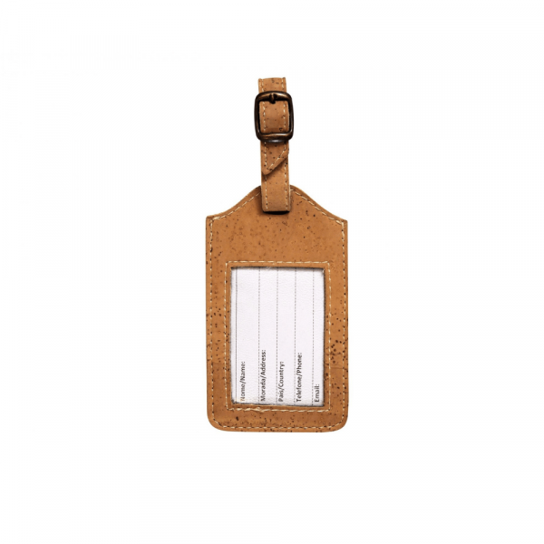 Etiquette bagage personnalisable en liège - Fabriqué en Europe