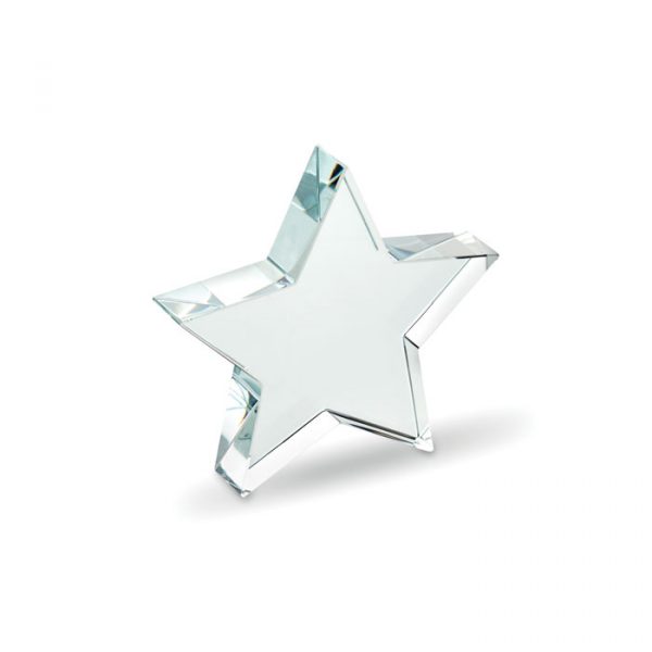 Trophée personnalisée en verre en forme d'étoile