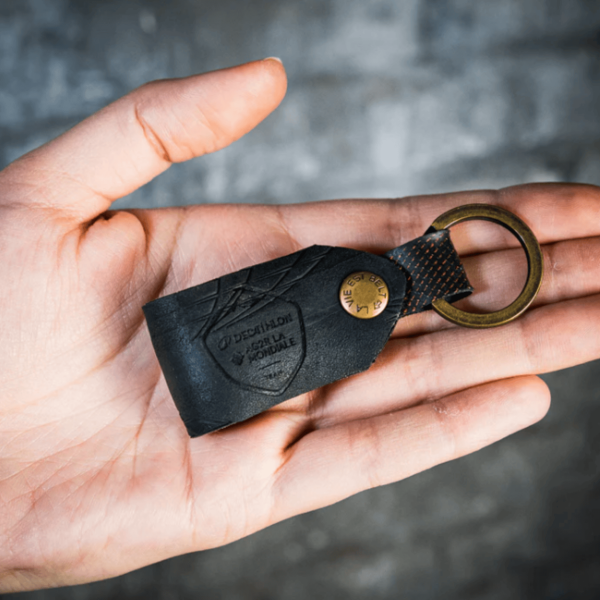 Porte clé Made in France upcyclé personnalisable - Goodies entreprise ethique