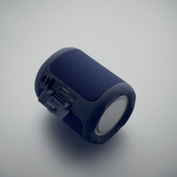 Haut-parleur publicitaire 5.0 sans fil en ABS avec tissu RPET