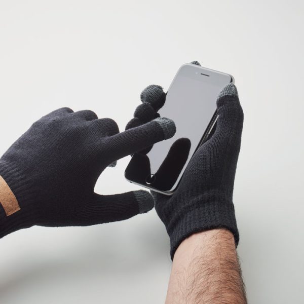 Gants tactiles recyclés à personnaliser avec un logo