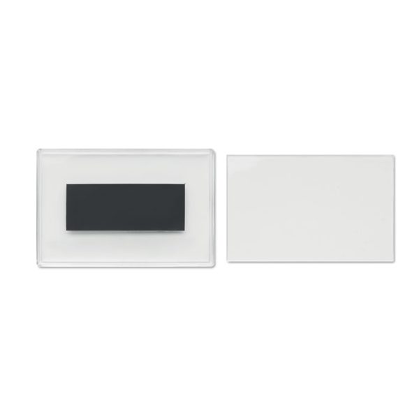 Magnet frigo rectangulaire en acrylique - personnalisé avec votre logo