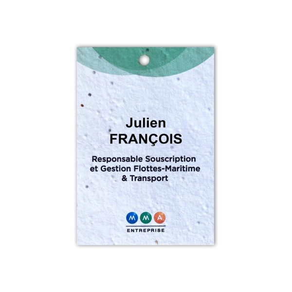 Badge à planter A7 personnalisé avec marquage nominatif