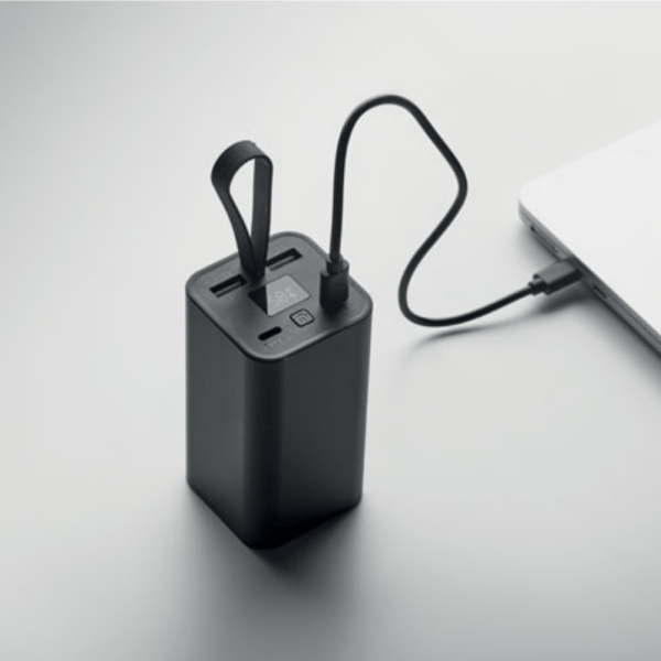 Powerbank 20 000 mAh personnalisable en aluminium recyclé - Goodies haut de gamme