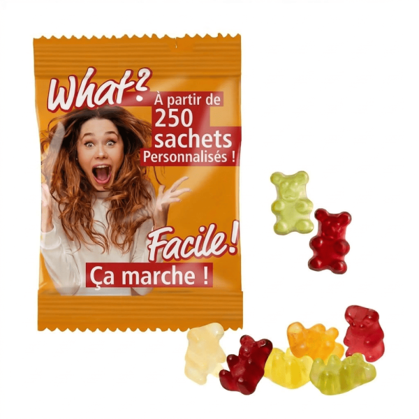 Bonbons aux fruits personnalisés - 10 g à 20g