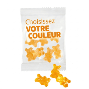 Sachet de bonbon oursons personnalisés avec couleur uni