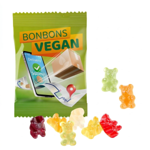 Bonbons VEGAN aux fruits personnalisés - 10 g à 20g