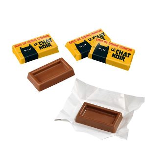 Mignonnette de chocolat publicitaire 35% FairTrade - 4 gr
