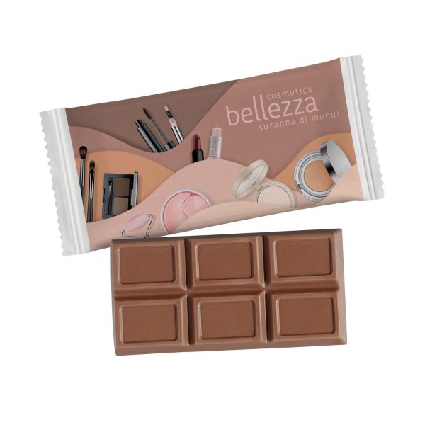 Mini tablette de chocolat personnalisée FairTrade - 25 gr