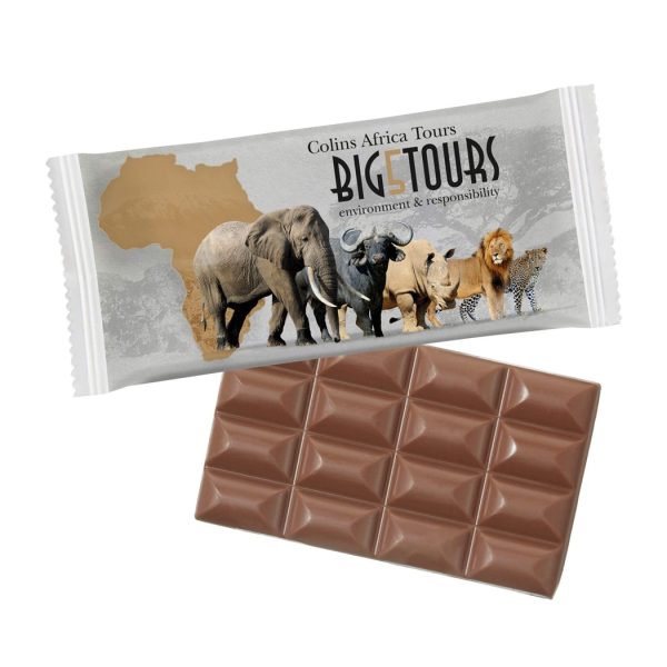 Petite tablette de chocolat personnalisable FairTrade - 40 gr
