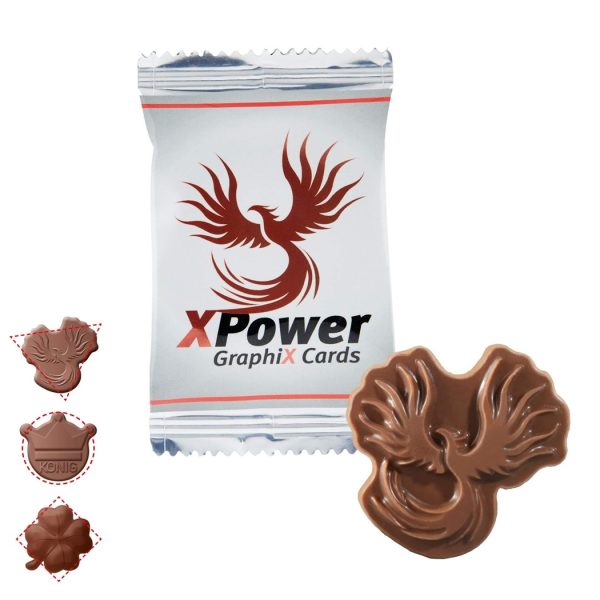 Logo en chocolat FairTrade 35% de cacao - 8 gr