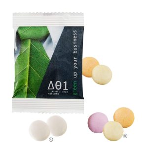 Mentos duo personnalisés Fruit Mix Vegan sachet FSC - 6 gr