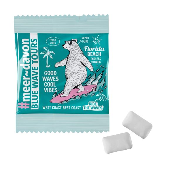 Chewing gum duo Vegan en papier FSC personnalisés