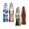 Mini père Noël publicitaire en chocolat 35% FairTrade - 6 gr