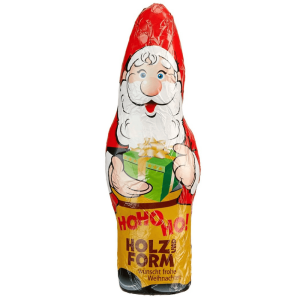 Père Noël publicitaire personnalisé en chocolat 30% FairTrade - 70 gr