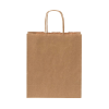 Sac en papier Kraft personnalisé 80 g/m² avec poignées torsadées - 18 x 8 x 21 cm