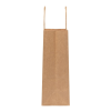 Sac en papier Kraft personnalisé 80 g/m² avec poignées torsadées - 18 x 8 x 21 cm