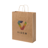 Sac en papier Kraft personnalisé 80 g/m² avec poignées torsadées - 32 x 12 x 40 cm