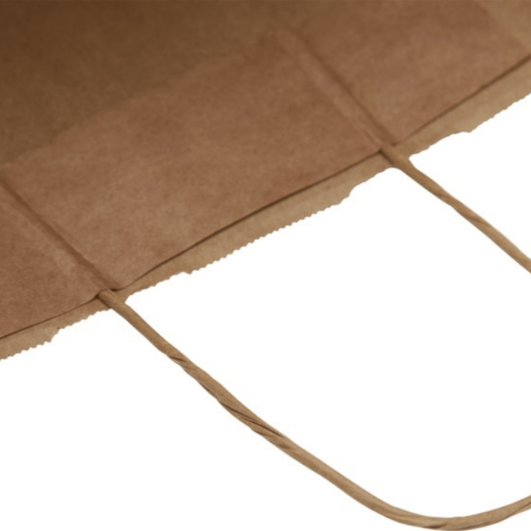 Sac en papier Kraft personnalisé 80 g/m² avec poignées torsadées - 32 x 12 x 40 cm
