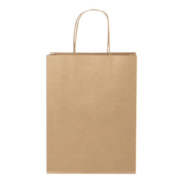 Sac en papier Kraft personnalisé avec logo 120 g/m2 - 24 x 9 x 32 cm