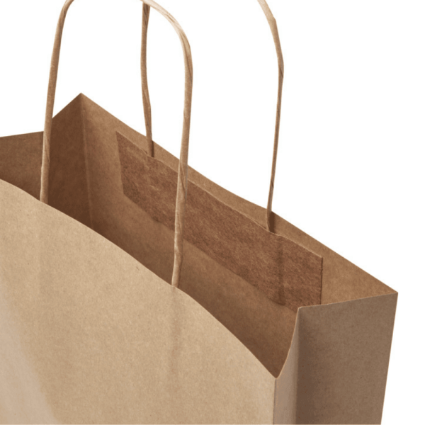 Sac en papier Kraft personnalisé avec logo 120 g/m2 - 24 x 9 x 32 cm