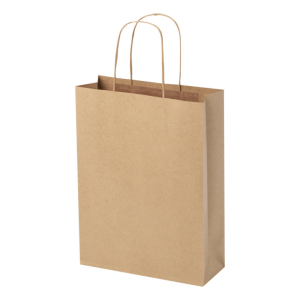 Sac en papier Kraft personnalisé avec logo 120 g/m2 - 24 x 9 x 32 cm