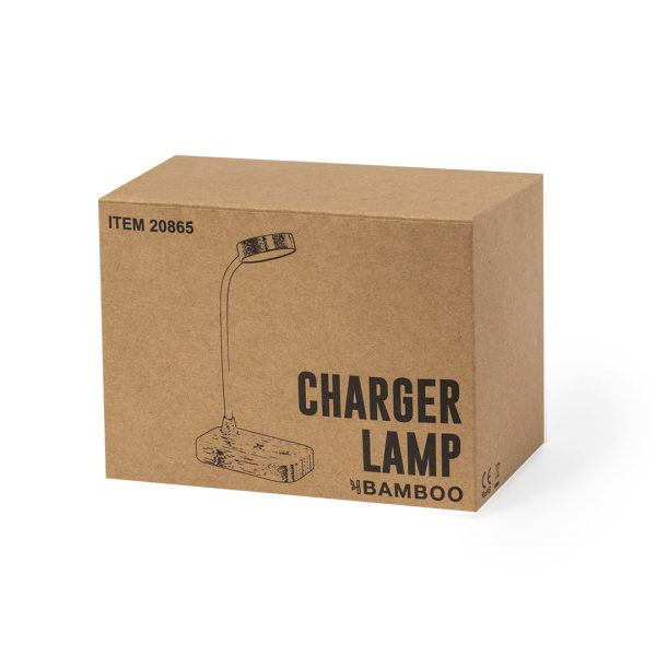 Lampe chargeur en bambou personnalisable - 15 W