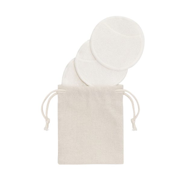 3 disques démaquillants en coton réutilisables - Goodies personnalisés