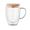 Mug en verre borosilicate double paroi personnalisable - 350 ml