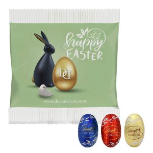 Oeuf chocolat de Lindt en papier FSC personnalisable - 15 gr