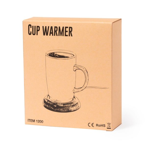 Chauffe tasse en bambou personnalisable avec un logo