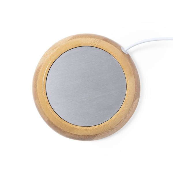 Chauffe tasse en bambou personnalisable avec un logo