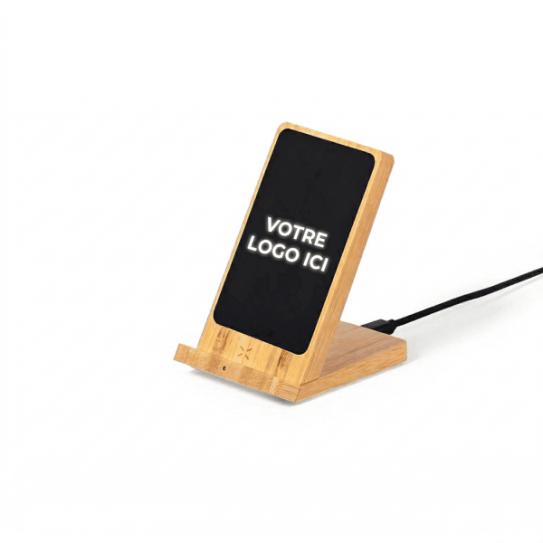 Chargeur induction personnalisé avec logo lumineux - 15 W