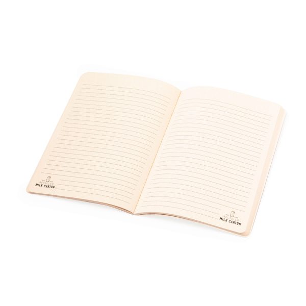 Cahier A5 personnalisable en brique de lait recyclée