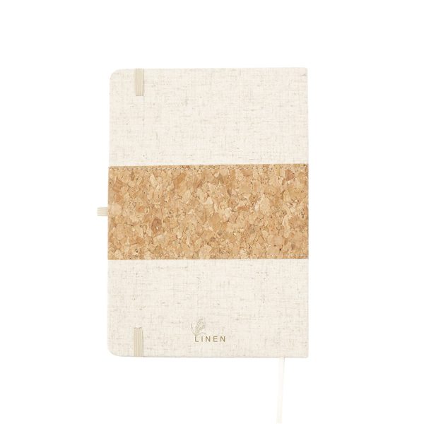 Carnet A5 liège et lin à personnaliser