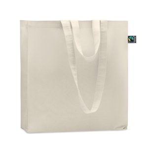 Tote bag publicitaire FairTrade avec soufflet 180 gr/m²
