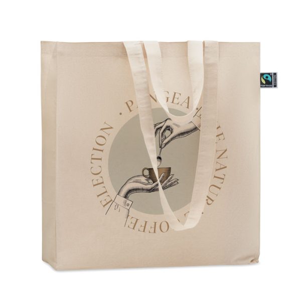 Tote bag publicitaire FairTrade avec soufflet 180 gr/m²