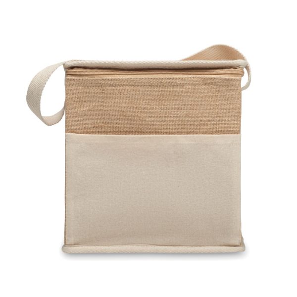 Sac isotherme glacière personnalisable en jute - 3 litres